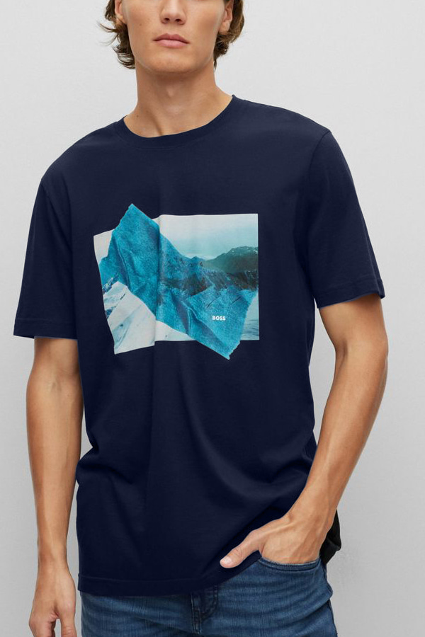 T-SHIRT BOSS - 404 BLUE